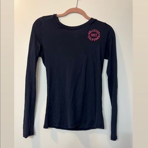 Hollister - California 1922 Navy Blue/Pink Long Sleeve Fitted Shirt